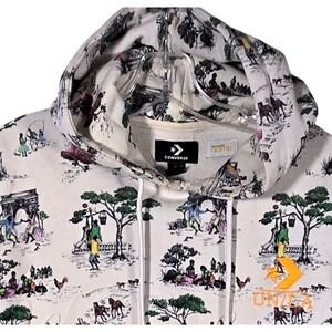 Converse x Union LA "French Scene" Hoodie Sweatshirt White Size S‎ RARE